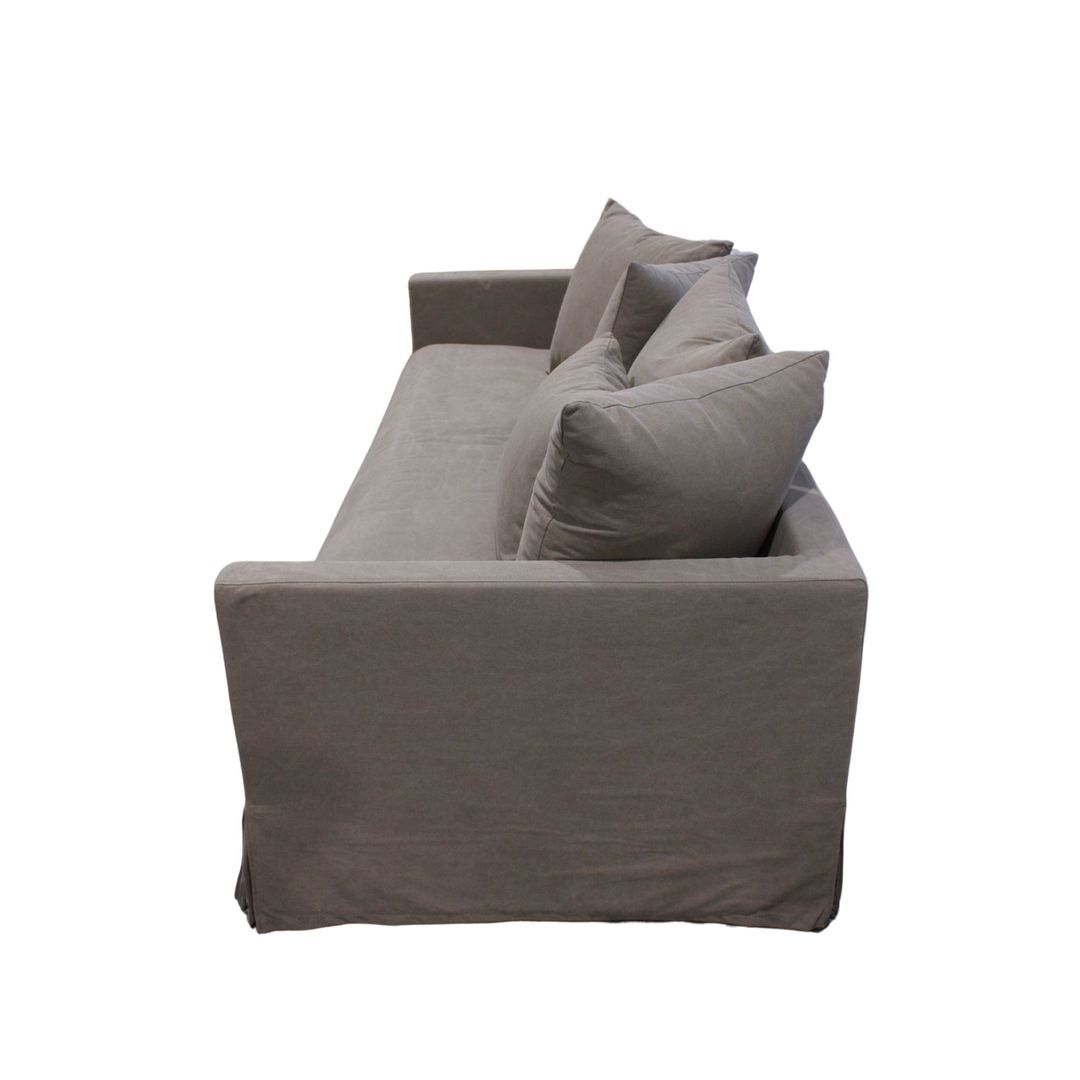 LUXE SOFA 3 SEATER GREY SLIP COVER image 2